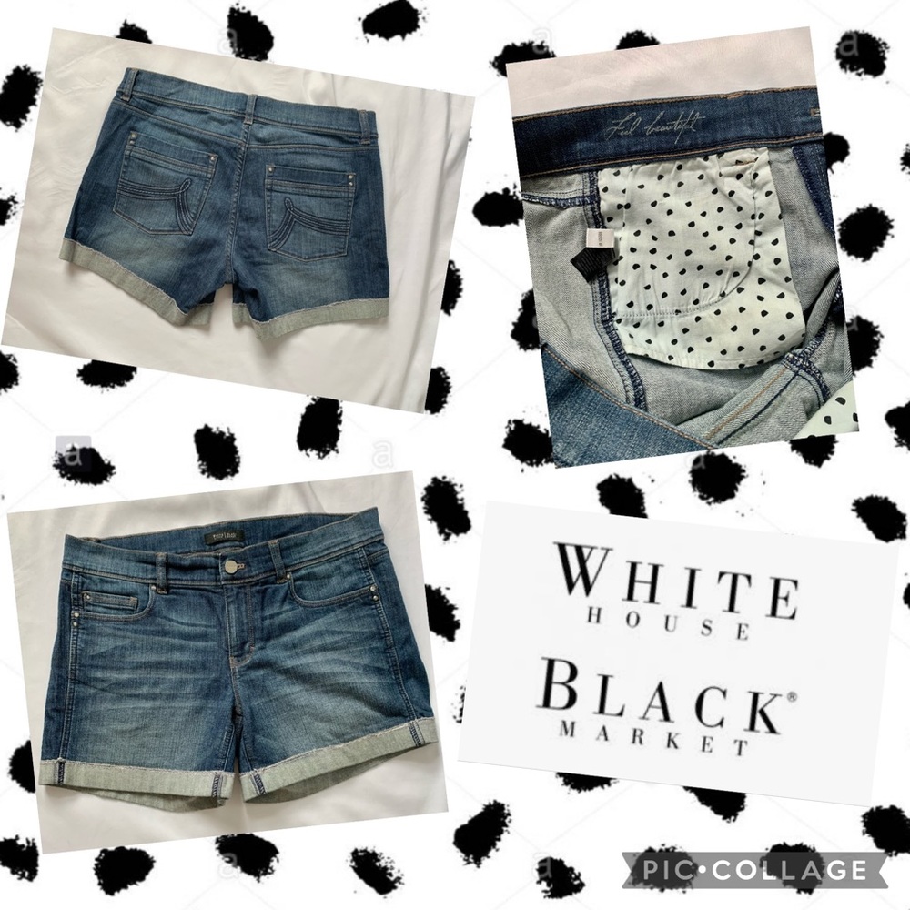 White House Black Market Noir fit Jean Shorts